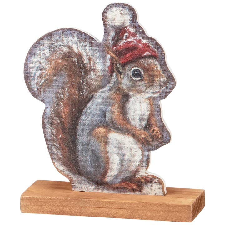 Winter Squirrel Stand Up for wholesale by Primitives by Kathy
