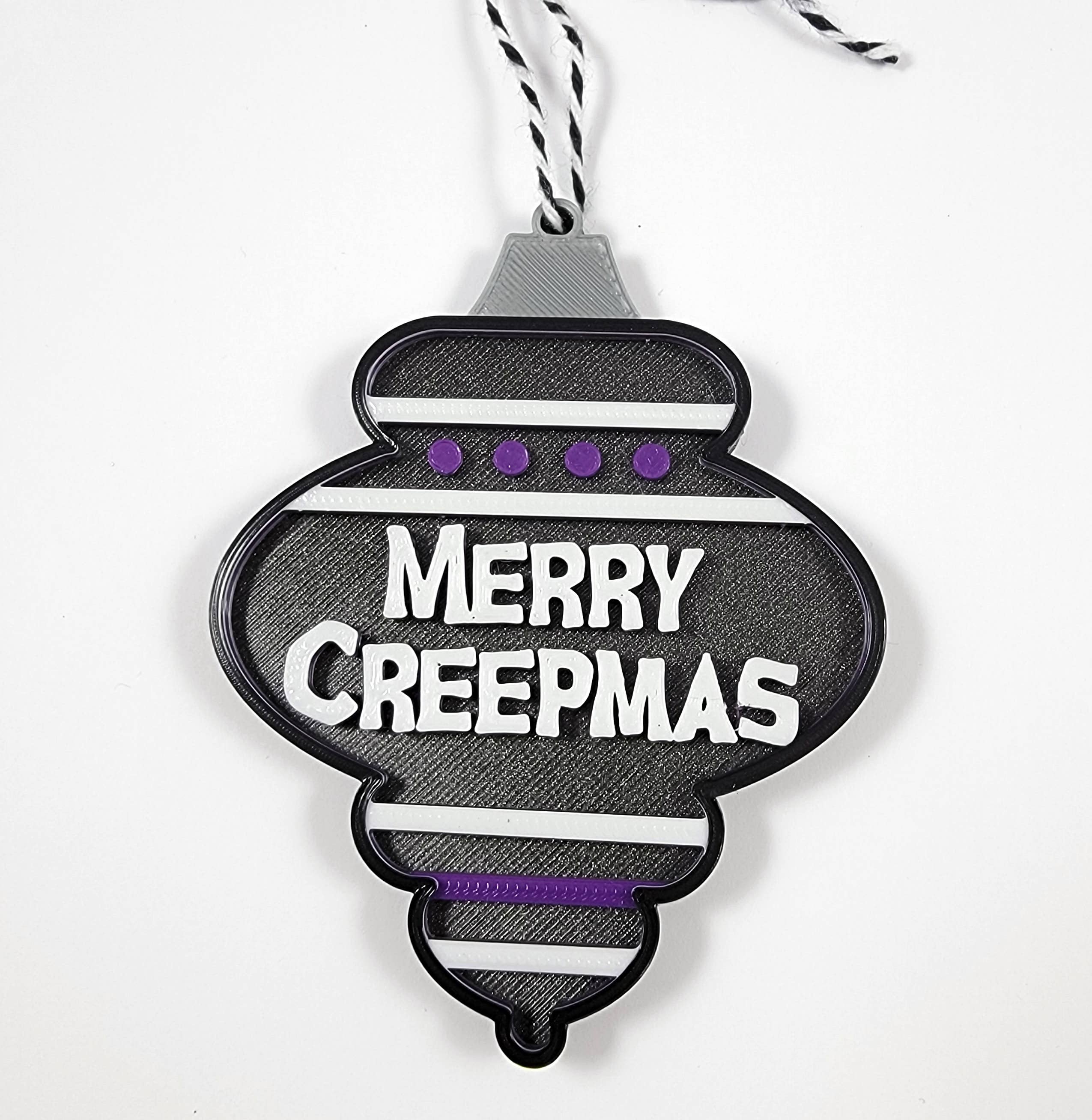 Printy Vibes - Venta al por mayor Adornos - Adorno navideño espeluznante impreso en 3D Merry Creepmas1