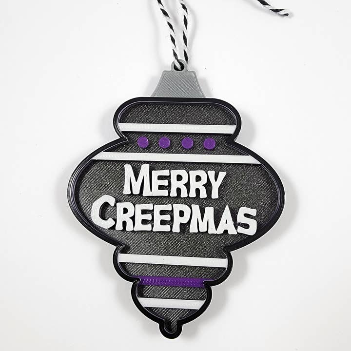 Printy Vibes - Venta al por mayor Adornos - Adorno navideño espeluznante impreso en 3D Merry Creepmas1