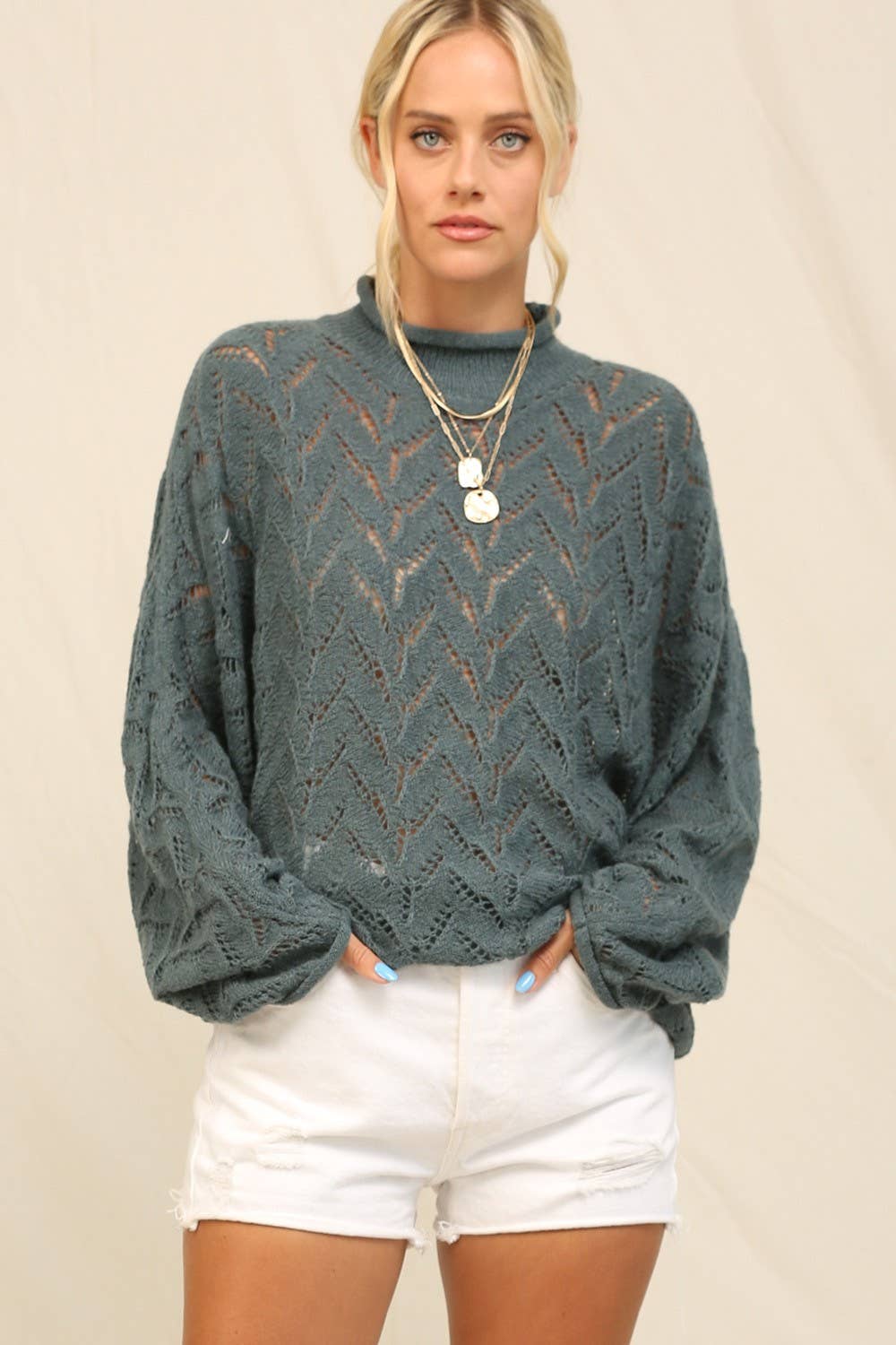 KyeMi - Wholesale Knit Sweater - Women's - An Openwork And Cable Knit Oversized Sweater4