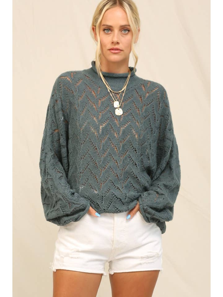 KyeMi - Wholesale Knit Sweater - Women's - An Openwork And Cable Knit Oversized Sweater4