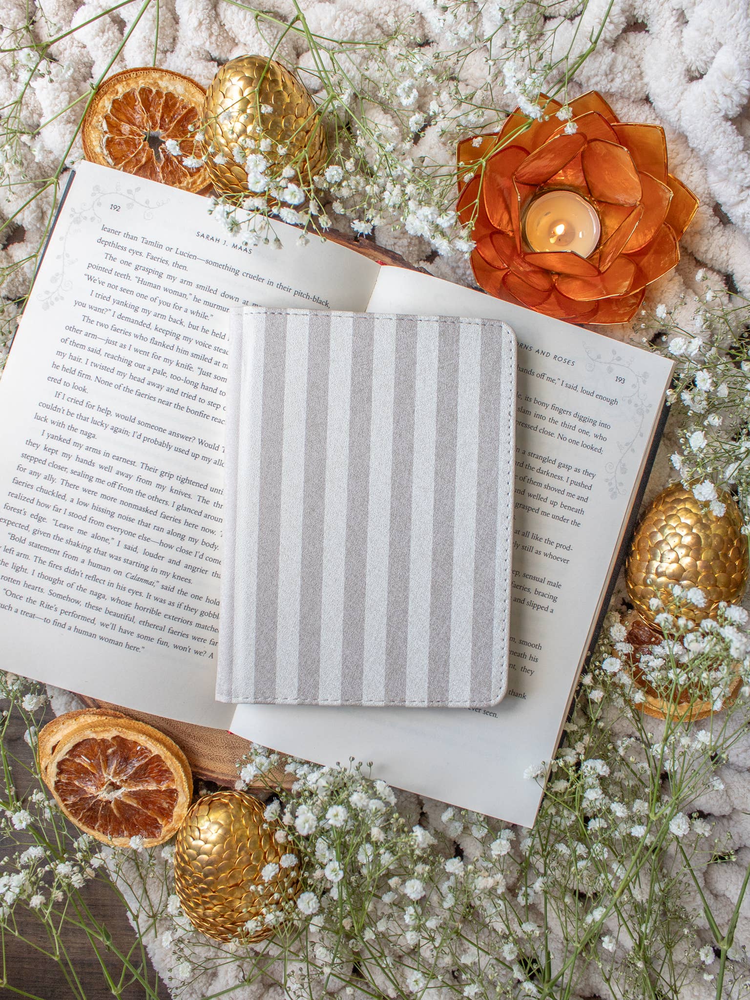 Meaggie Moos - Wholesale Book Cover - Kindle Case | Tan Stripes 1