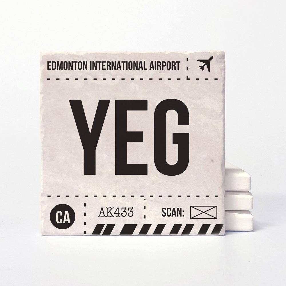 Versatile Coasters Canada - Wholesale Coasters - Edmonton Airport Code Coasters2