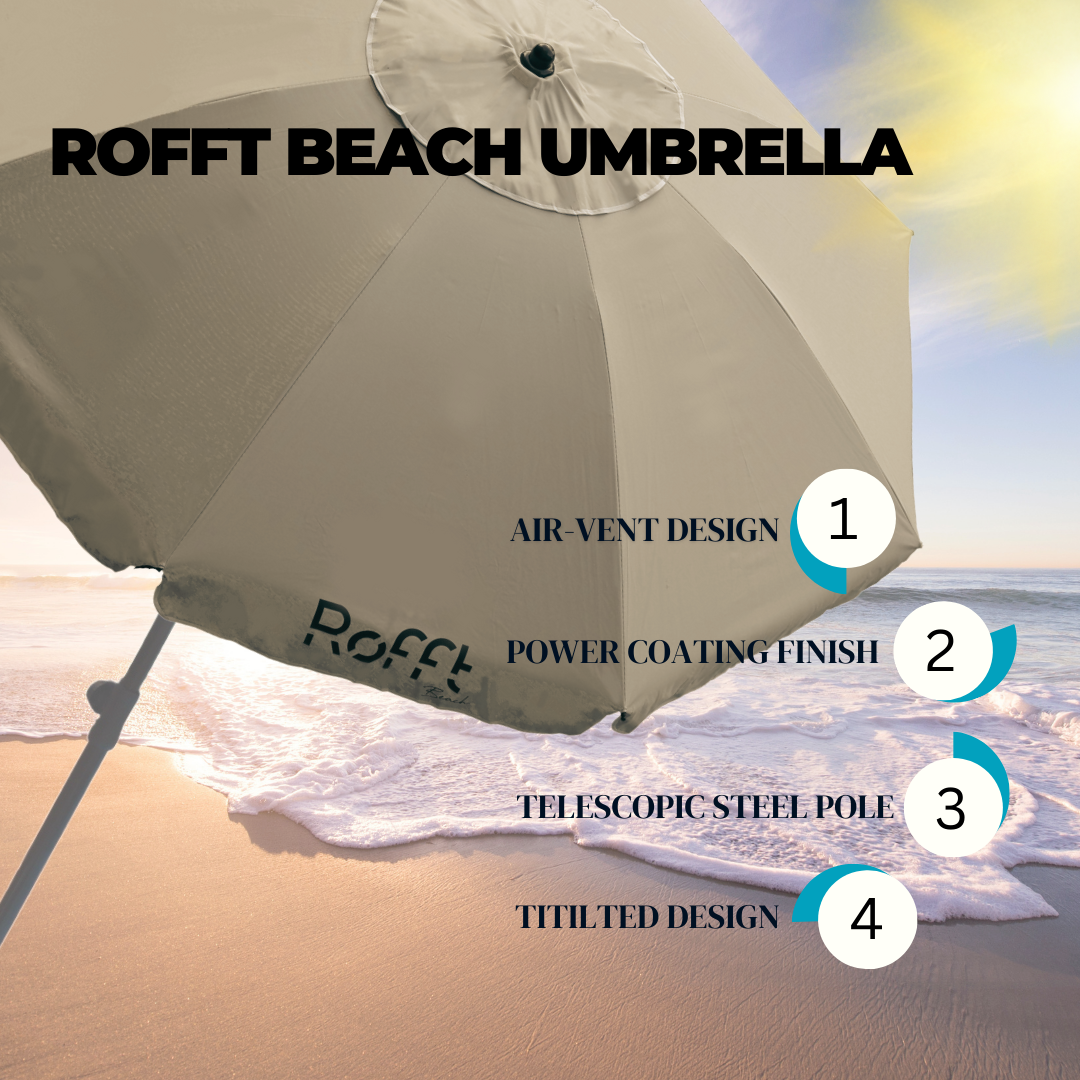 ROFFT USA LLC - Vendita all'ingrosso Ombrellone da spiaggia - Ombrellone da Spiaggia ROFFT 2 m in acciaio e alluminio resistente1
