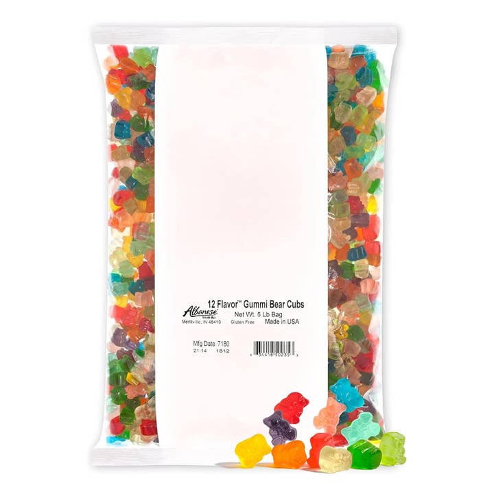 Long Island Candy Factory - Wholesale Gummy - Albanese 12 Flavor Gummi Bear Cubs 5 pound bag0