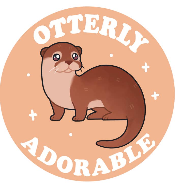 Autocollant Loutrement Adorable pour la vente par Rextooth Studios