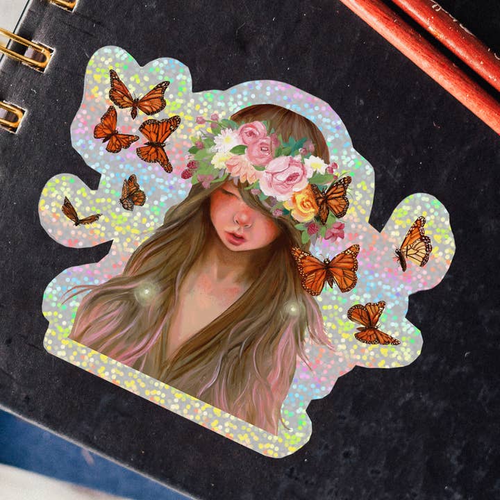 Autocollant papillon, autocollant découpé, autocollant en vinyle, coloré pour la vente par Victoria Virginia