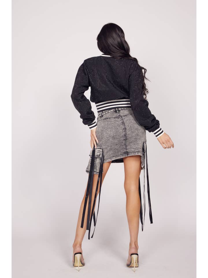 WFFS - Vente Jupe – femme - Minijupe Cargo en jean7