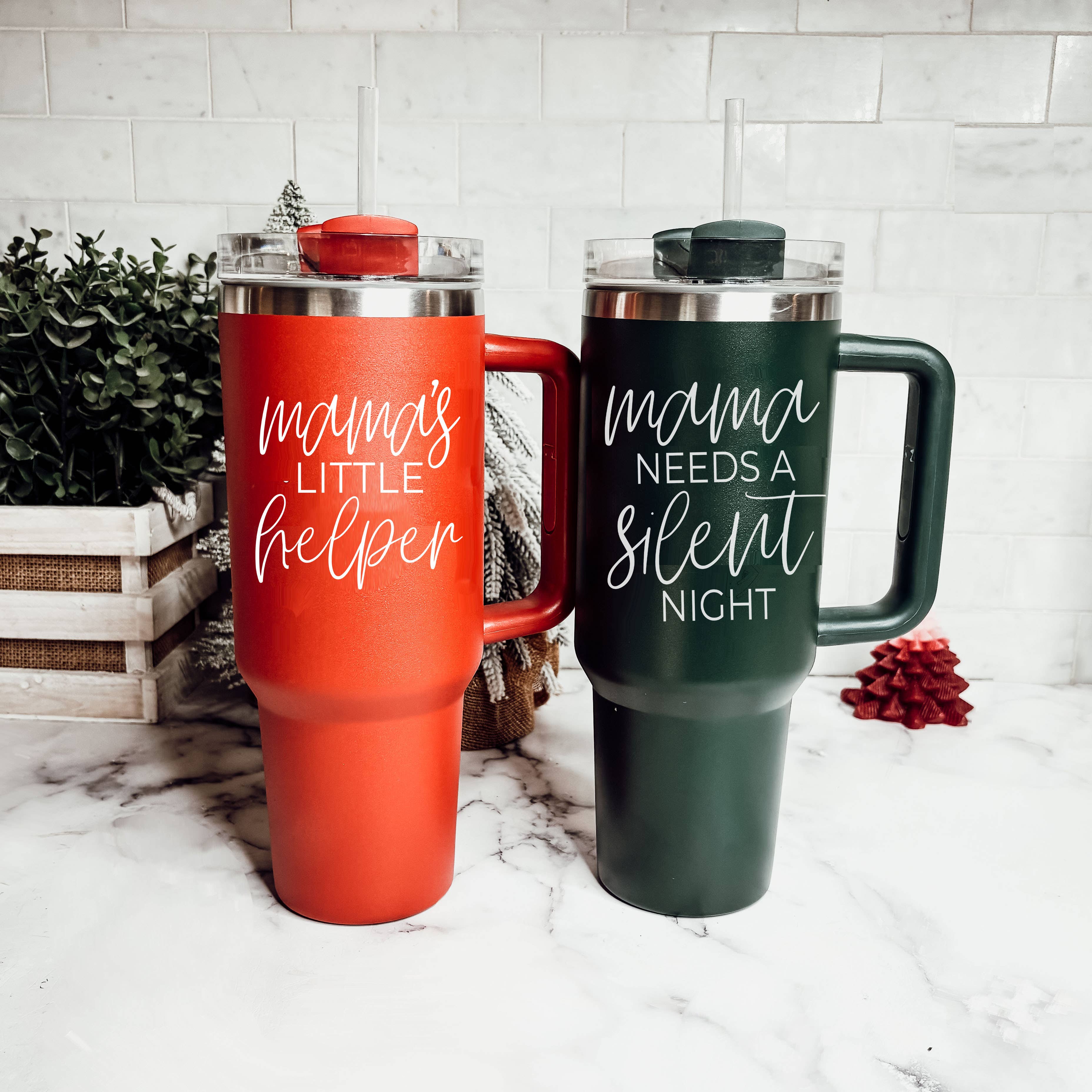 Gia Roma - Wholesale Insulated Mug/Tumbler - Funny Christmas Coffee Mugs, Red Holiday Tumblers With Straw39