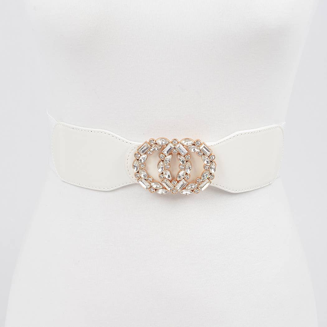 3AM BY H&D ACCESSORIES - Wholesale Belt - Women's - OO Rhinestone Buckle Plus Size Elastic Belt6