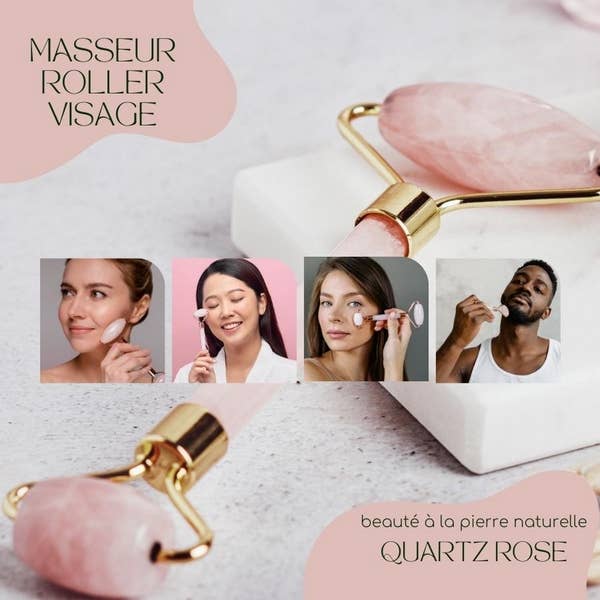 Zen'Arôme – Engroshandel Gua Sha – Duo med ansigtsroller og gua sha i rosenkvarts2