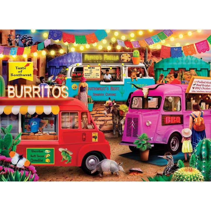 Masterpieces Puzzles - Wholesale Puzzle - Adult - Food Truck Roundup - Taste of the Southwest 1000 pc Puzzle
