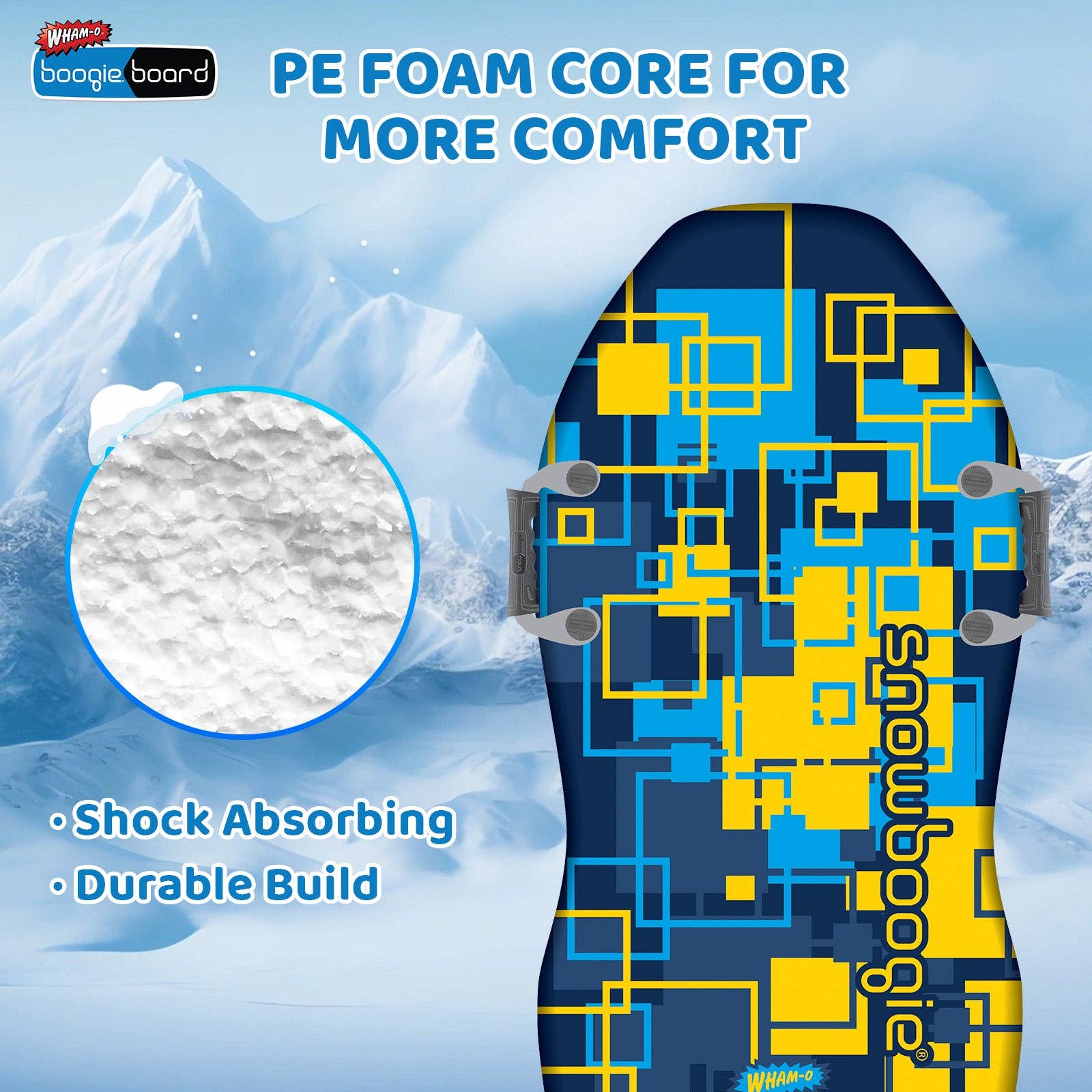 Sixale - Wholesale Sporting Accessories - Wham-O Snowboogie Air Thunder 40" Single Rider Snow Sled (Square)1