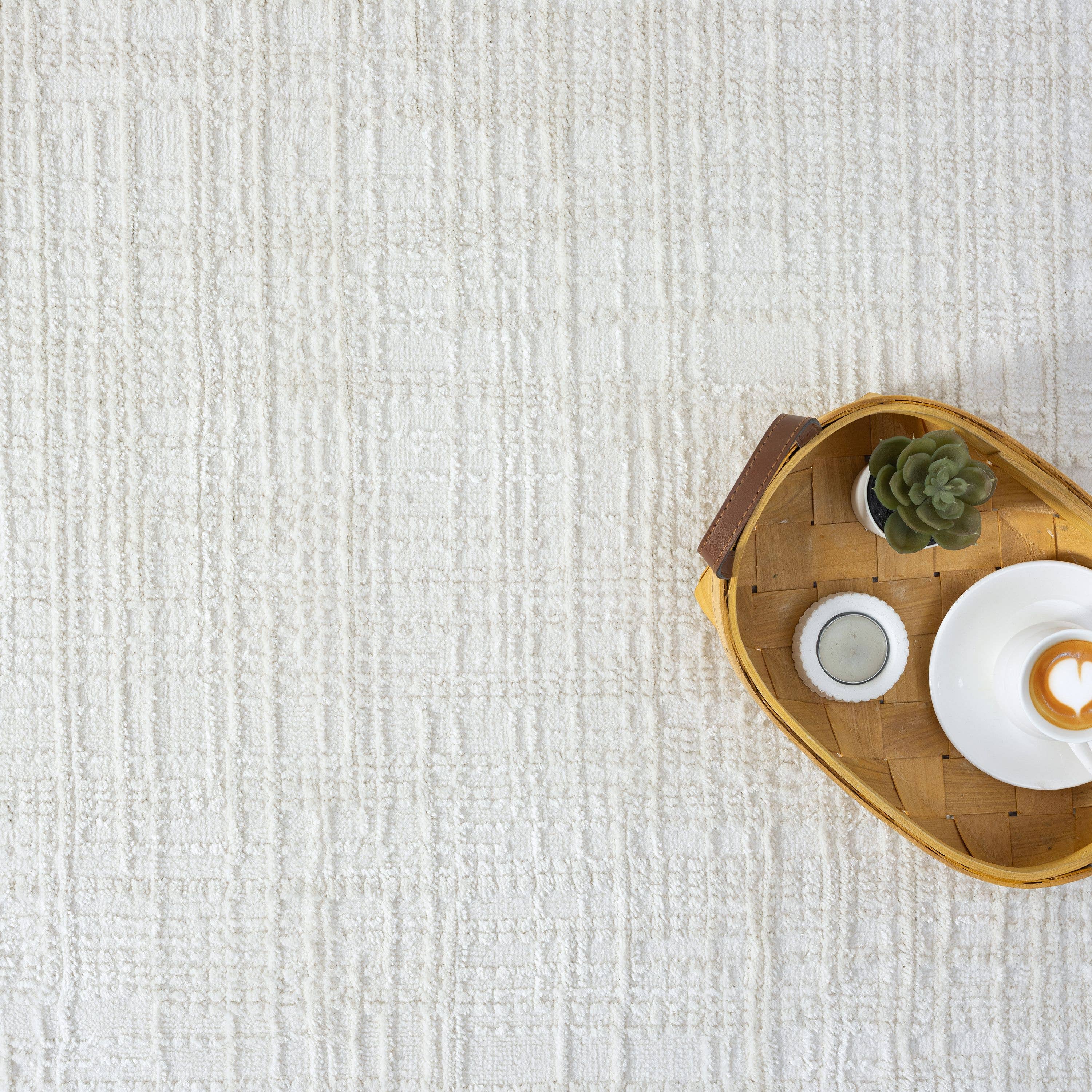 Abani Rugs - Wholesale Area Rug - Abani Neutral NTL200A Cream Textured Weave Area Rug7