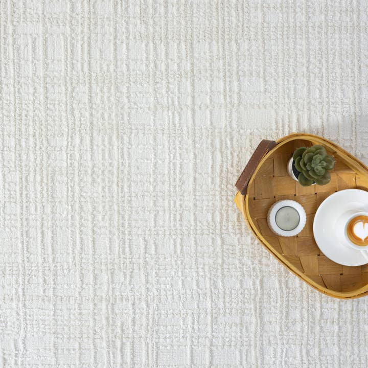 Abani Rugs - Wholesale Area Rug - Abani Neutral NTL200A Cream Textured Weave Area Rug7