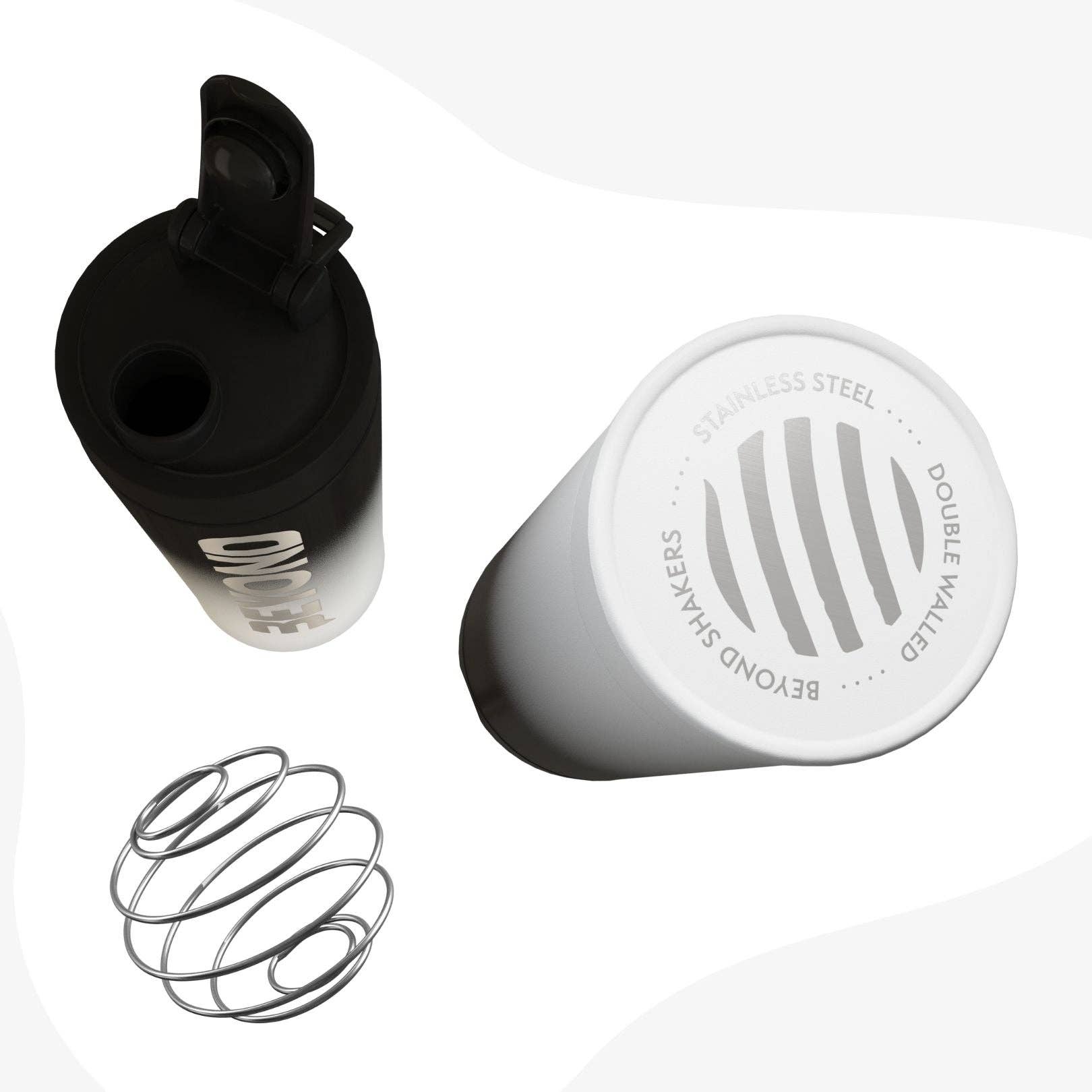 Beyond Shakers - Wholesale Insulated mug/tumbler - Black & White3