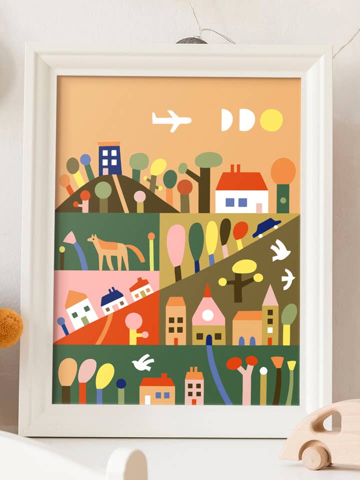 Paint by Numbers Kit & Canvas for Kids - Outside the City for wholesale by Journey of Something USA