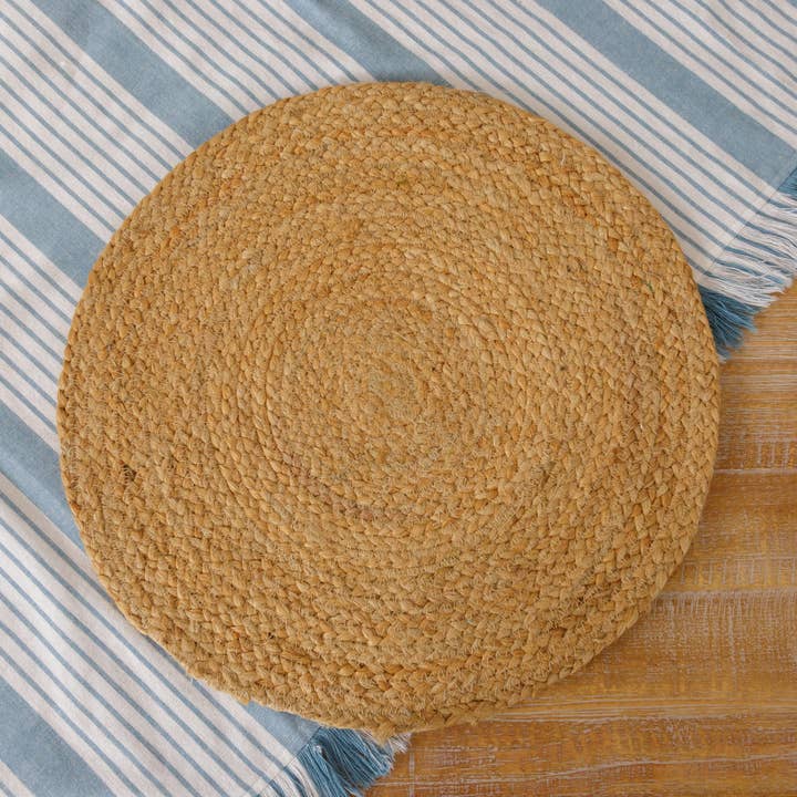 Audrey's Home & Gift - Wholesale Placemat - Round Jute Placemat (Pk/04)