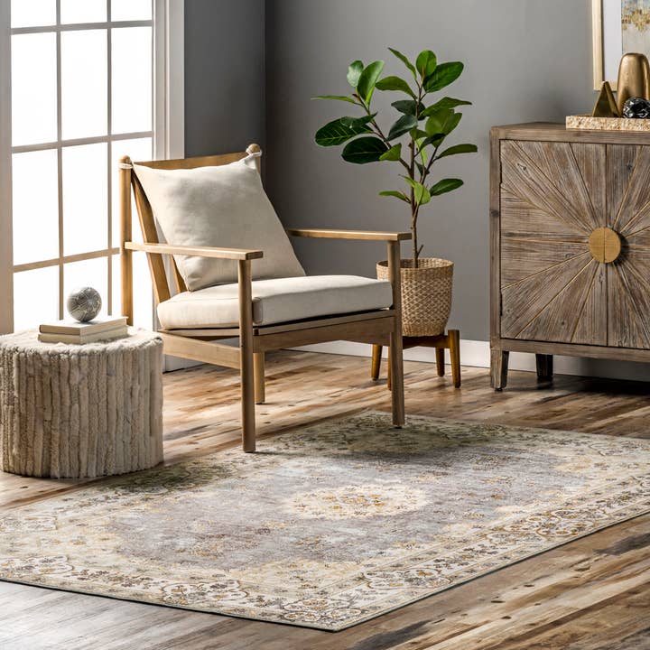 nuLOOM - Wholesale Area Rug - Ren Machine Washable Vintage Floral Area Rug