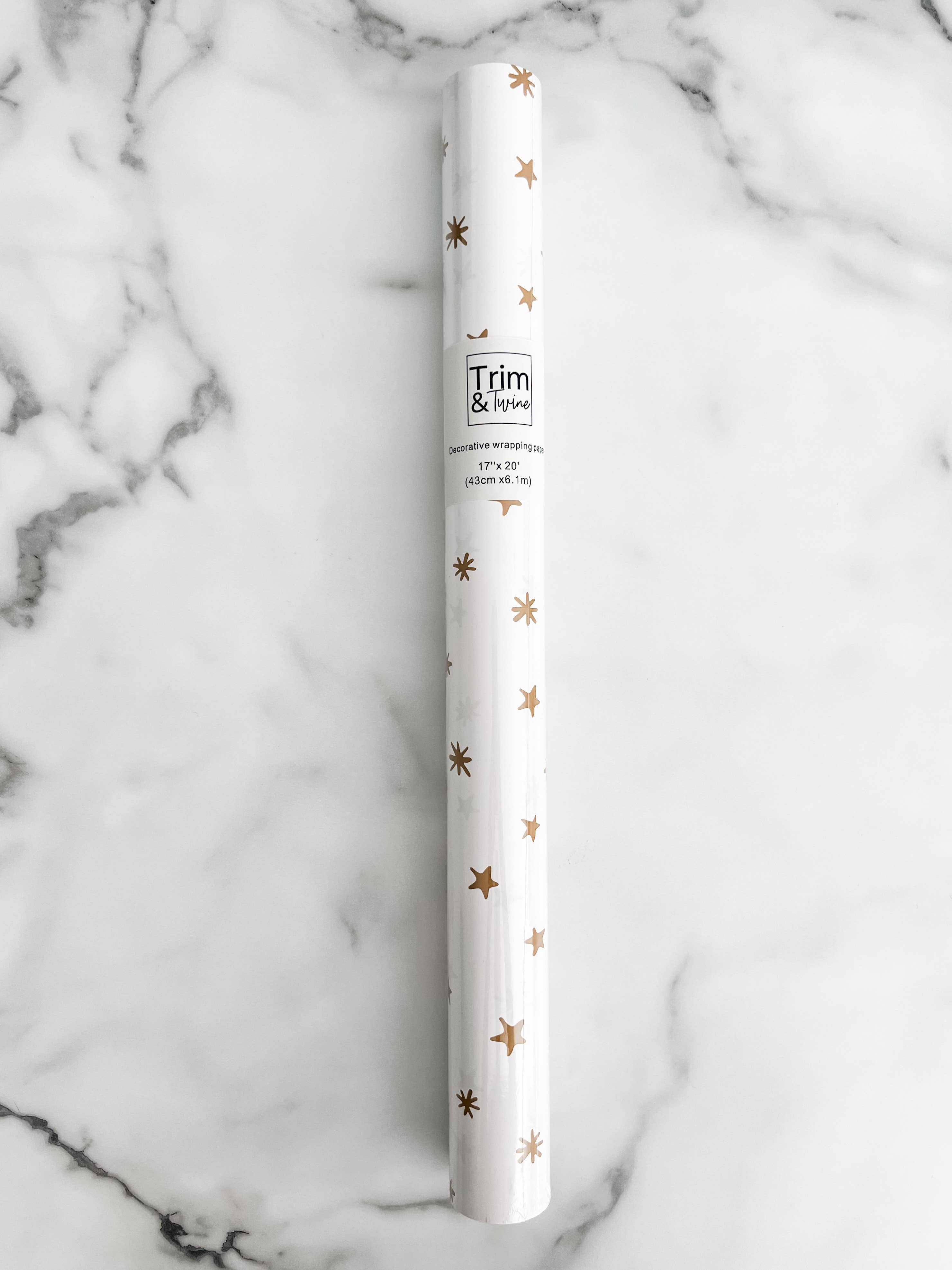 Trim & Twine - Wholesale Wrapping Paper Roll - Star Christmas Wrapping Paper Roll1