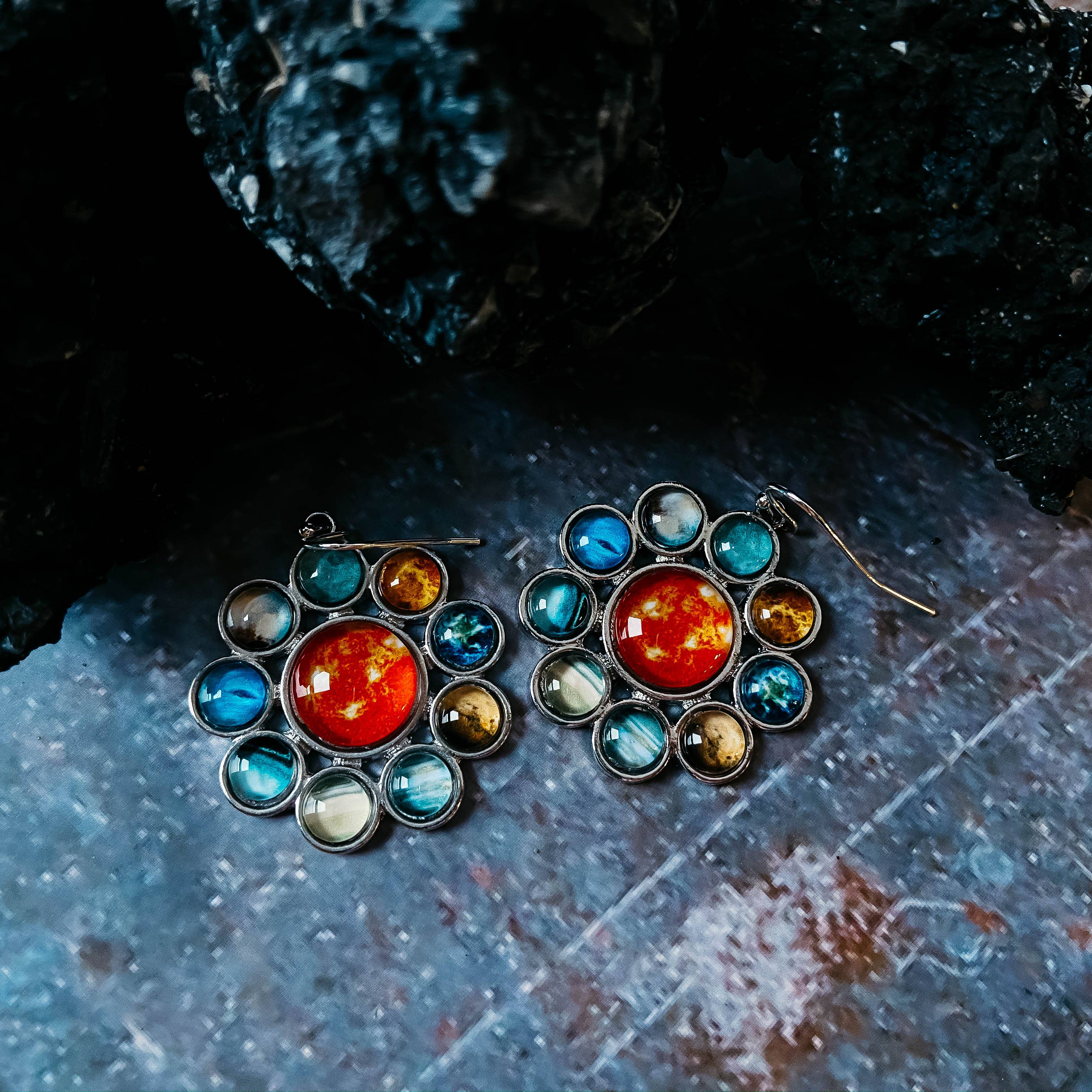 Yugen Handmade - Wholesale Dangle Earrings - Solar System Halo Earrings3