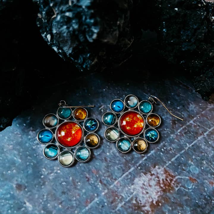 Yugen Handmade - Wholesale Dangle Earrings - Solar System Halo Earrings3