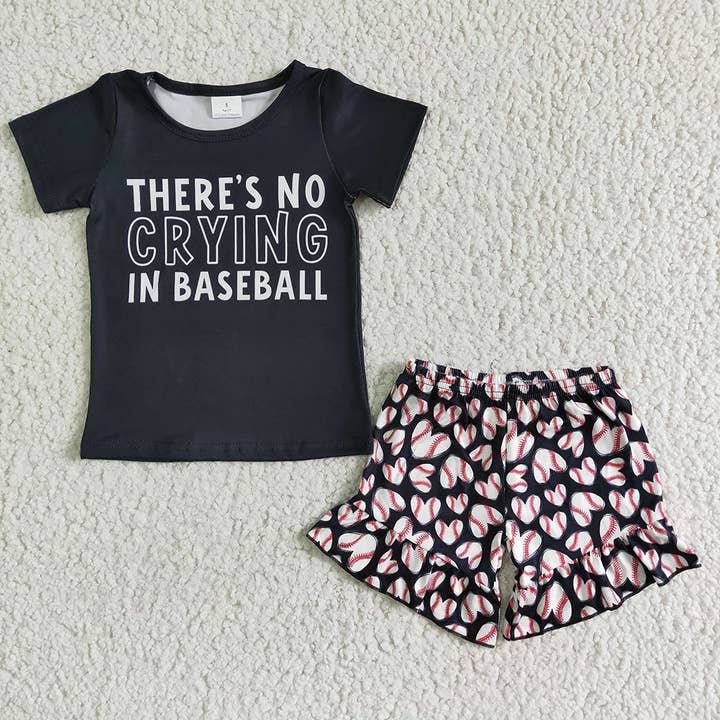 Ensemble short de baseball pour bébé fille pour la vente par Aier Wholesale