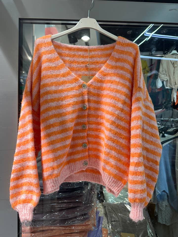 LÉA & LUC - Wholesale Cardigan - Women's - Striped cardigan REF. 5106223