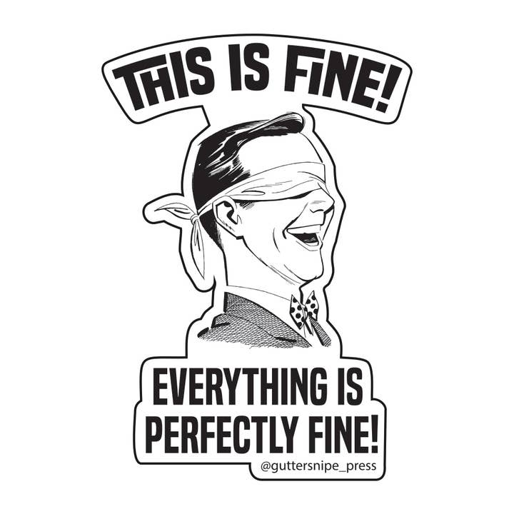 Este é um adesivo fino por atacado de Guttersnipe Press Greetings