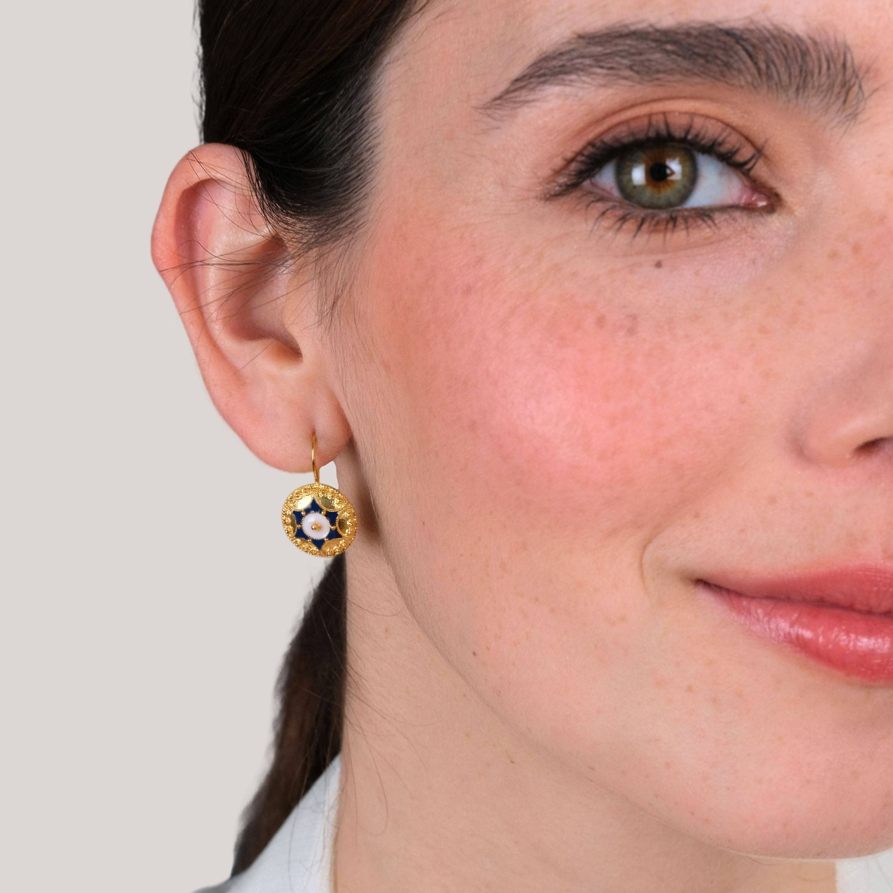 PORTUGAL JEWELS – wholesale Dangle earrings – Earrings Caramujo Star in Gold Plated Silver1