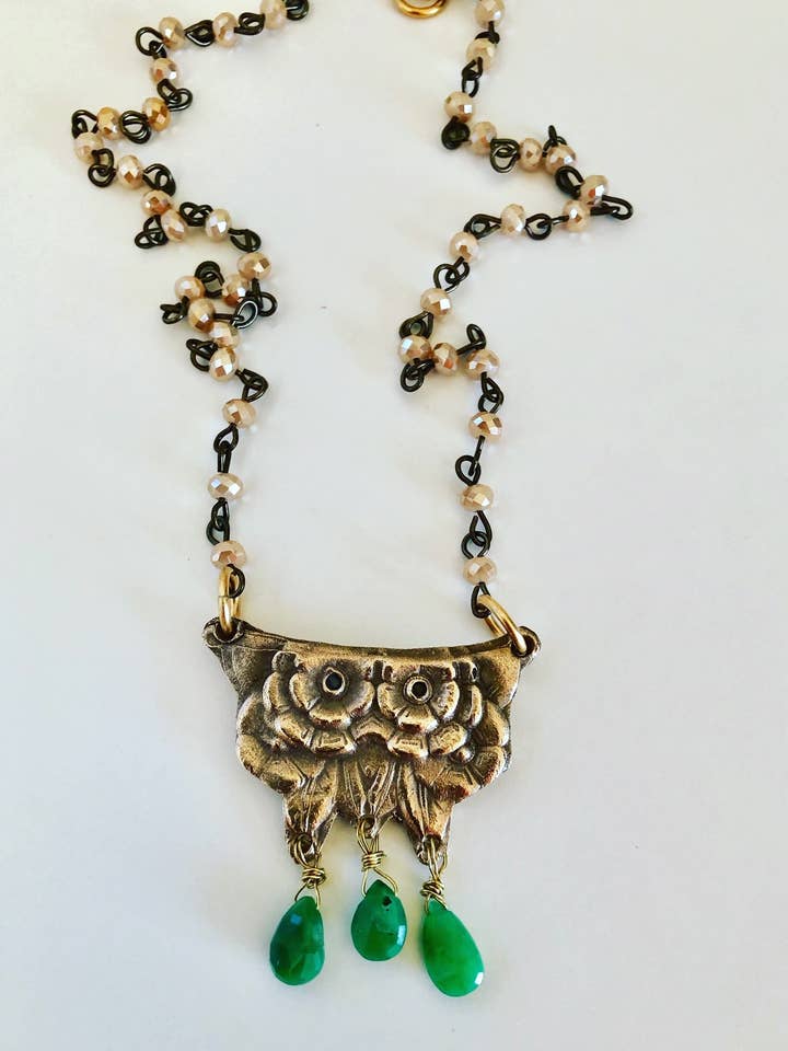 Chrysopras-Schönheitskette für den Großhandel von Michelle DaRin Jewelry