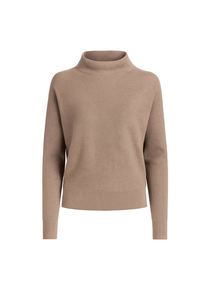 RIVIR – Großhandel Strickpullover – Damen – Lina Stricktop mit Stehkragen in Übergröße2