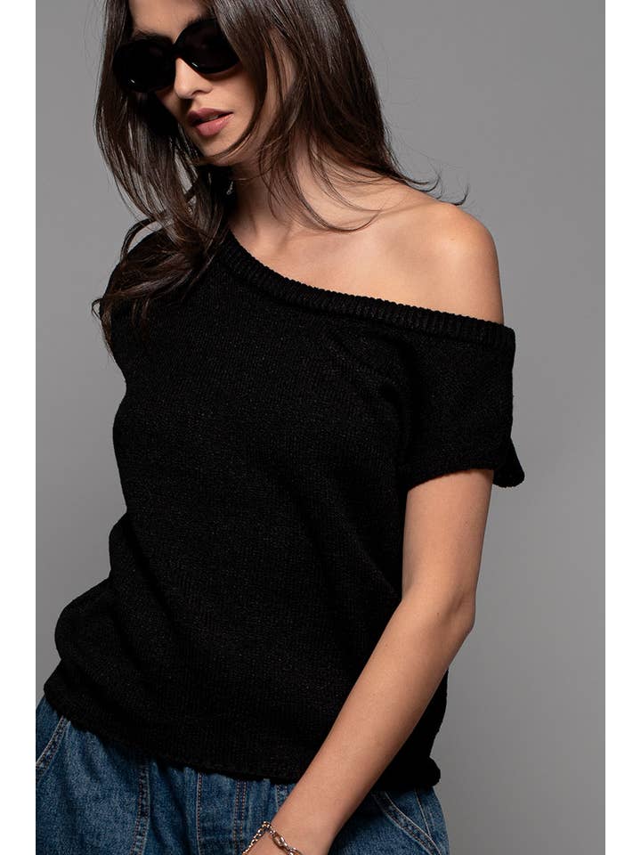 Urban Daizy - Wholesale Knit Top - Women's - Asymmetric One-Shoulder Knit Spring Top