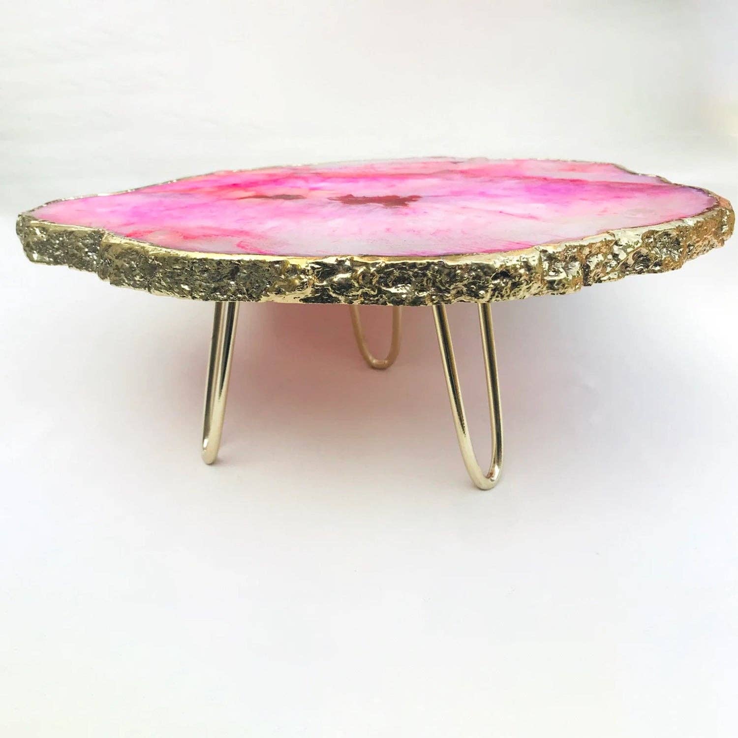 The Tangerine Store - Wholesale Cake Stand - Pink Agate Cake Stand/Centrepiece/Display Stand/Tray2
