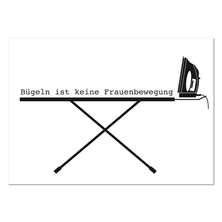 Carte postale « repassage » pour la vente par Rabenmütter Verlag UG