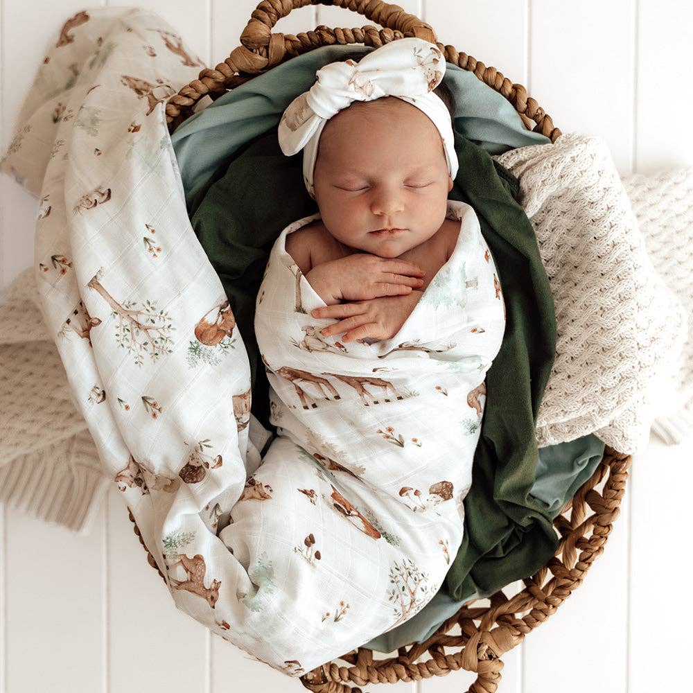 Snuggle Hunny - Wholesale Swaddle - Baby - Woodland Tales Organic Muslin Wrap3