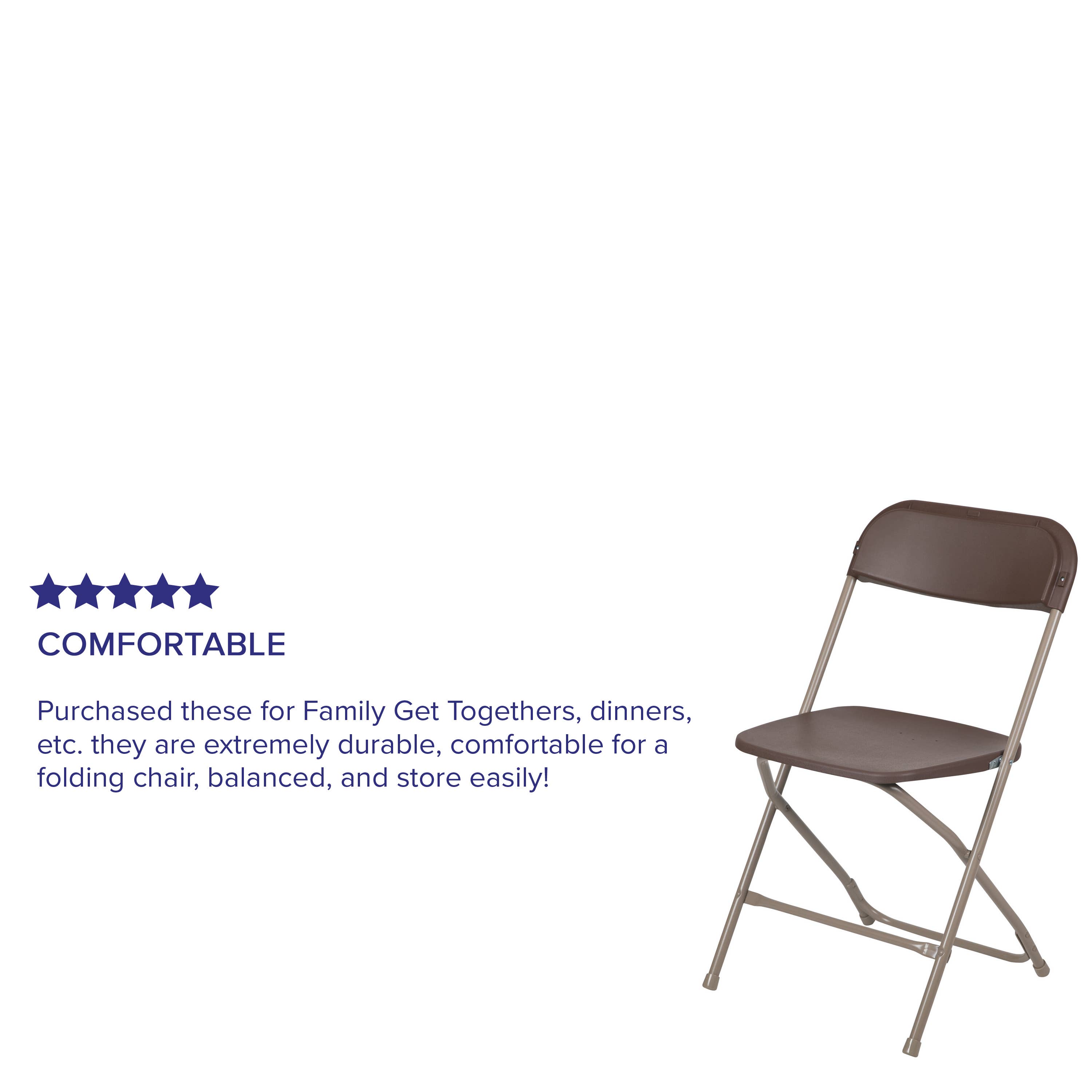 Folding Chair - Brown Plastic - Event Chair for wholesale on Faire3