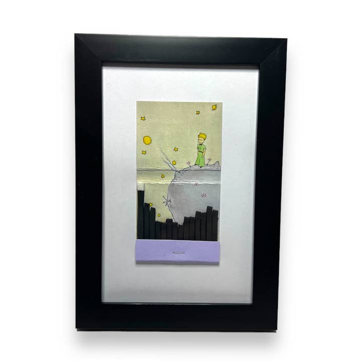 King Margot - Wholesale Art Print - The Little Prince Handmade Matchbook Print Framed 0