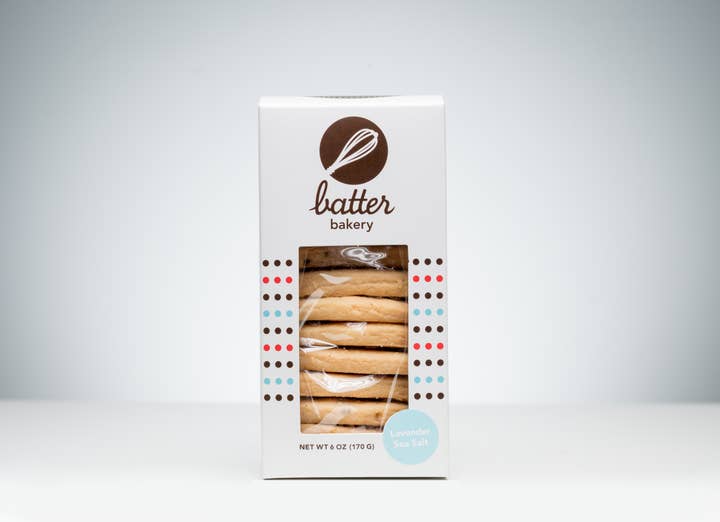 Lavender Sea Salt Shortbread for wholesale by Batter Bakery