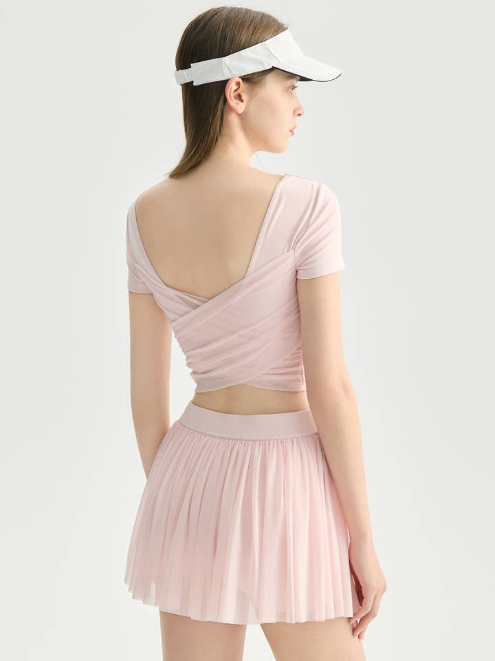 Sidonia Cross-Back Ballet Active Top for wholesale by 91thelabel