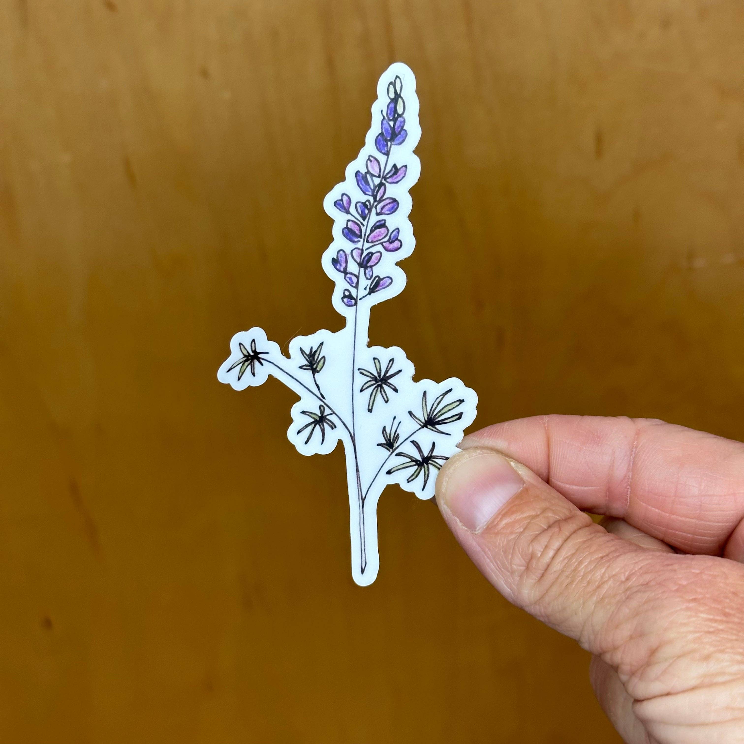 Red Umbrella Designs - Wholesale Sticker - Peplow Lupine Sticker1