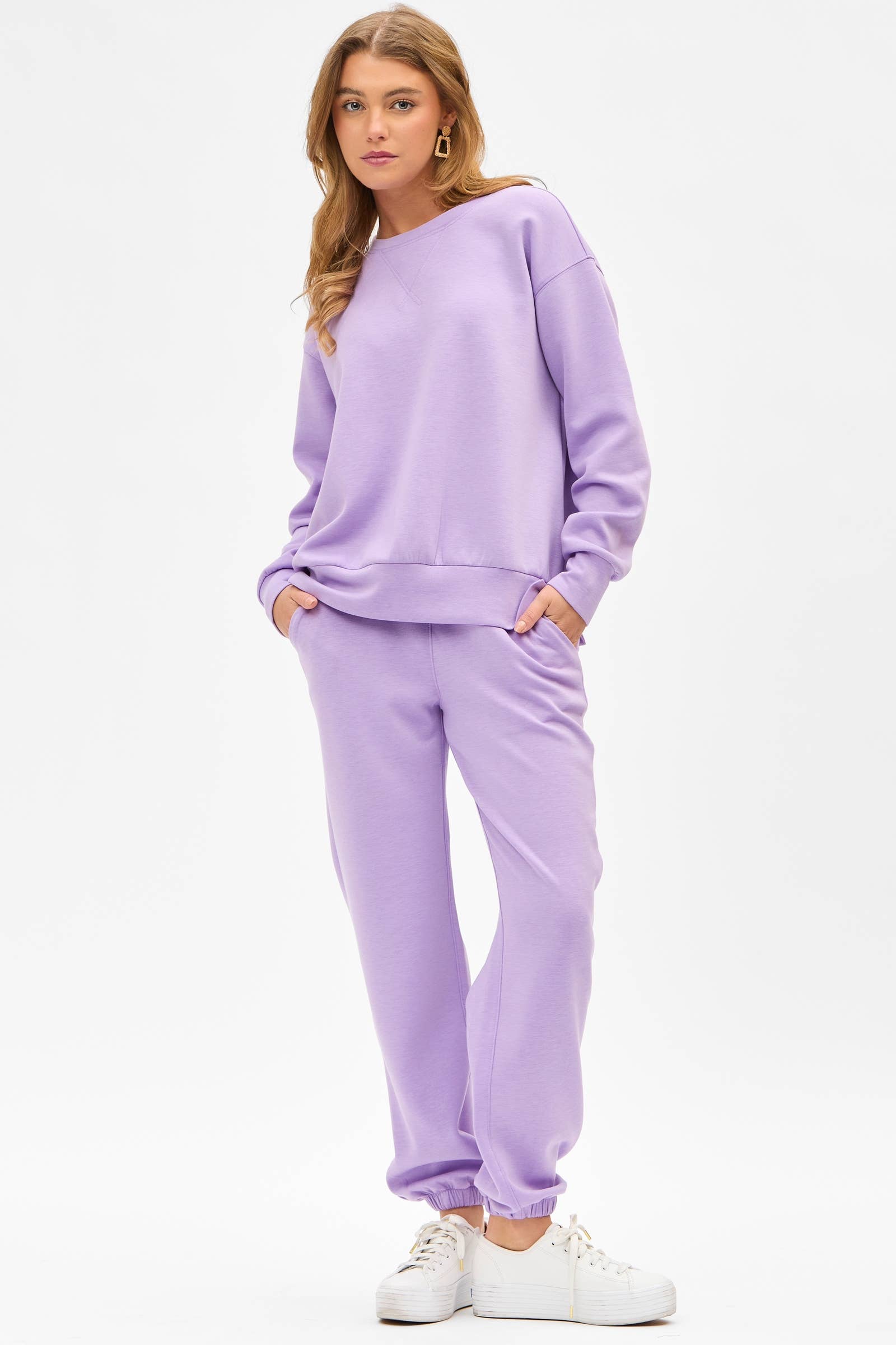 Dear Scarlett - Wholesale Lounge Set - Women's - Crew Neck Pullover + Jogger Set TRVSET-MALIBU22