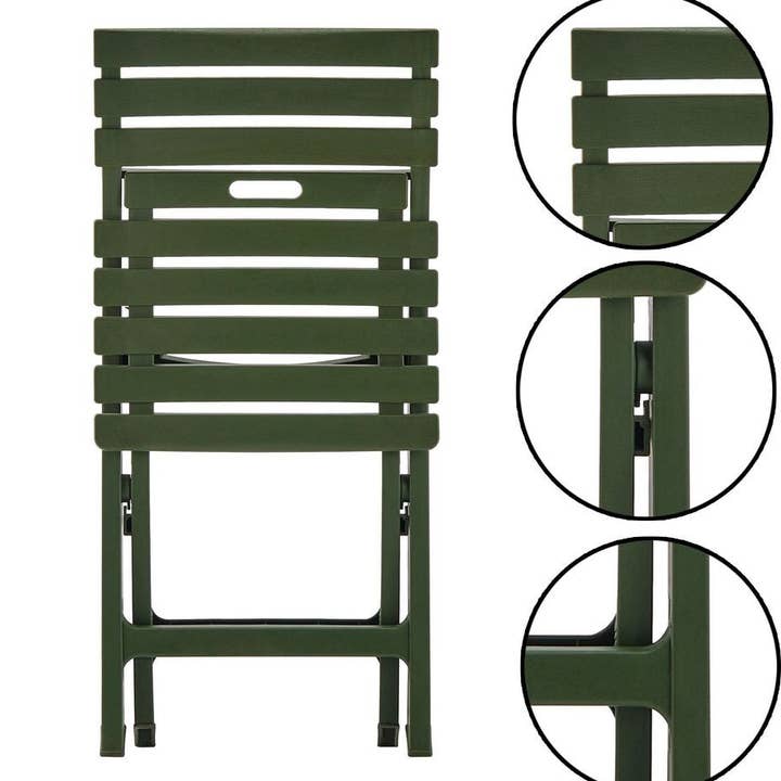 Aria Home - Vente Chaise d'extérieur - Ensemble de 2 chaises pliantes d'extérieur pour terrasse, résistantes aux intempéries et aux UV
