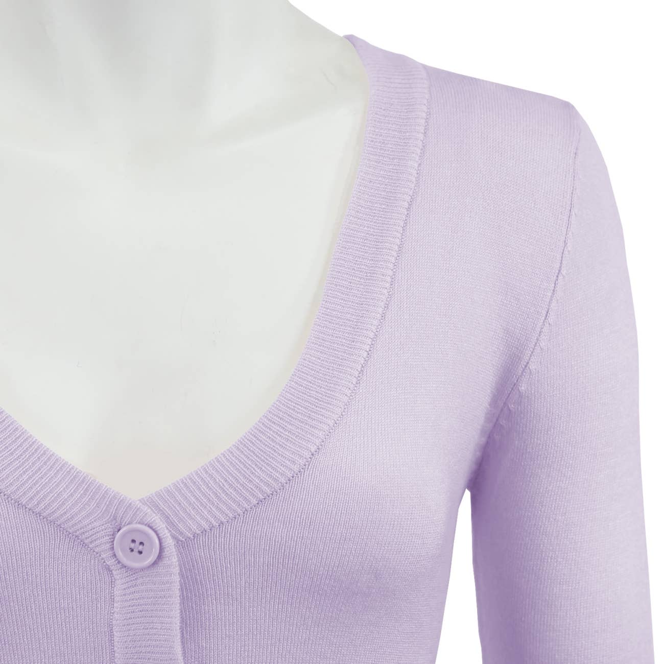 Mak - Wholesale Cardigan - Women's - Cropped Bolero 3/4 Sleeve V-Neck PLUS size Cardigan CO129PL62