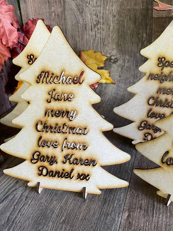 Personalised LED TeaLight Candle Tree for wholesale by manchester laser cuts