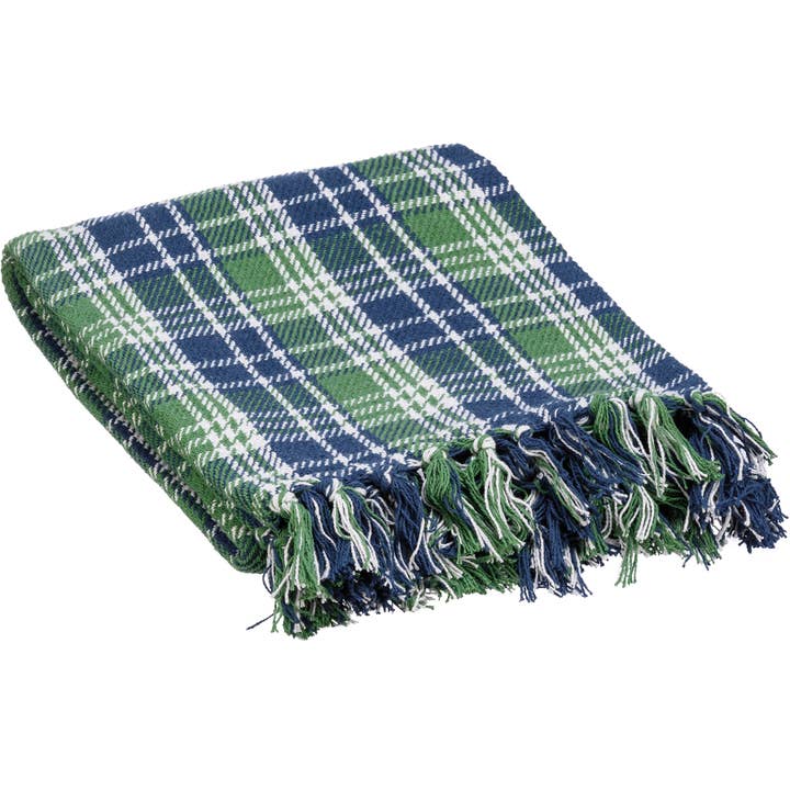 Primitives by Kathy - Wholesale Throw Blanket - Blue Plaid Throw Blanket