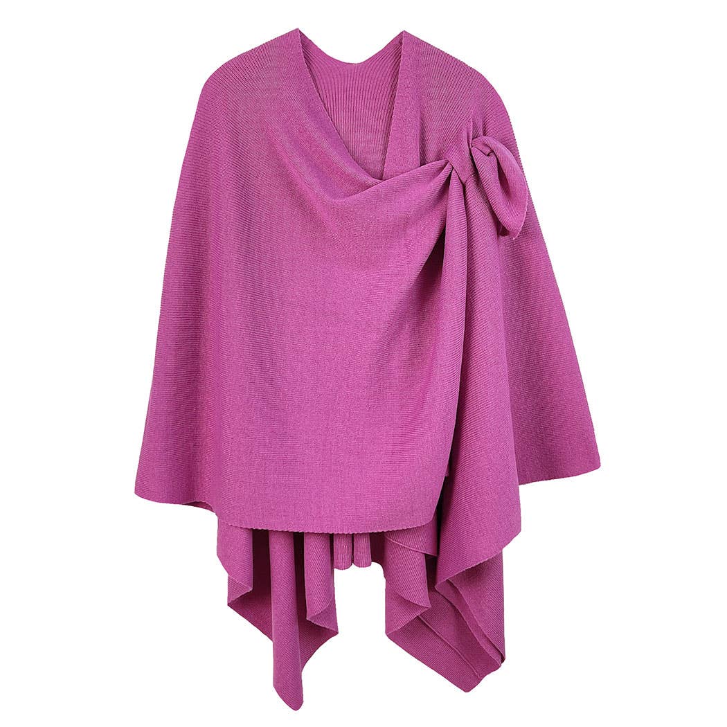 Fashion City - Wholesale Poncho - Women's - Solid Ruana with Shoulder Strap33