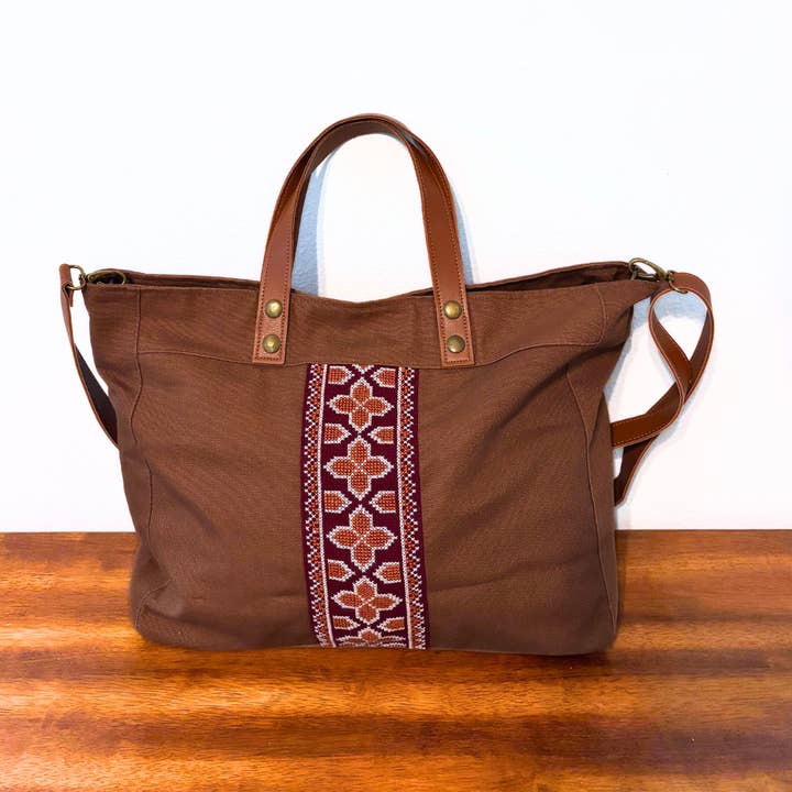 Darzah - Wholesale Tote Bag - Women's - Walid Unisex Bag - Brown4