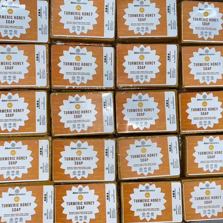 Turmeric Honey Skin Brightening Soap, Kojic Soap, Natural for wholesale by AfroCosmetics & Culture
