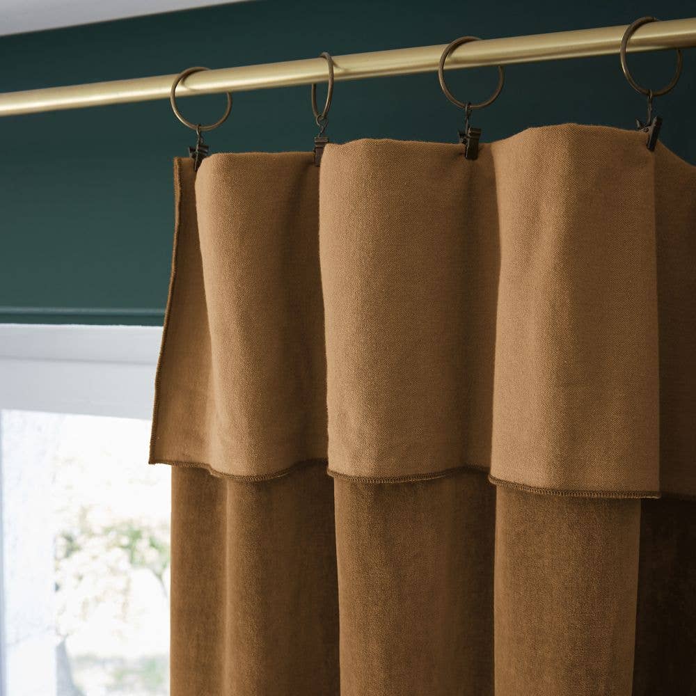 Housse De Rêve - Wholesale Curtain - Adjustable curtain 140x270 cm cotton velvet Camel3